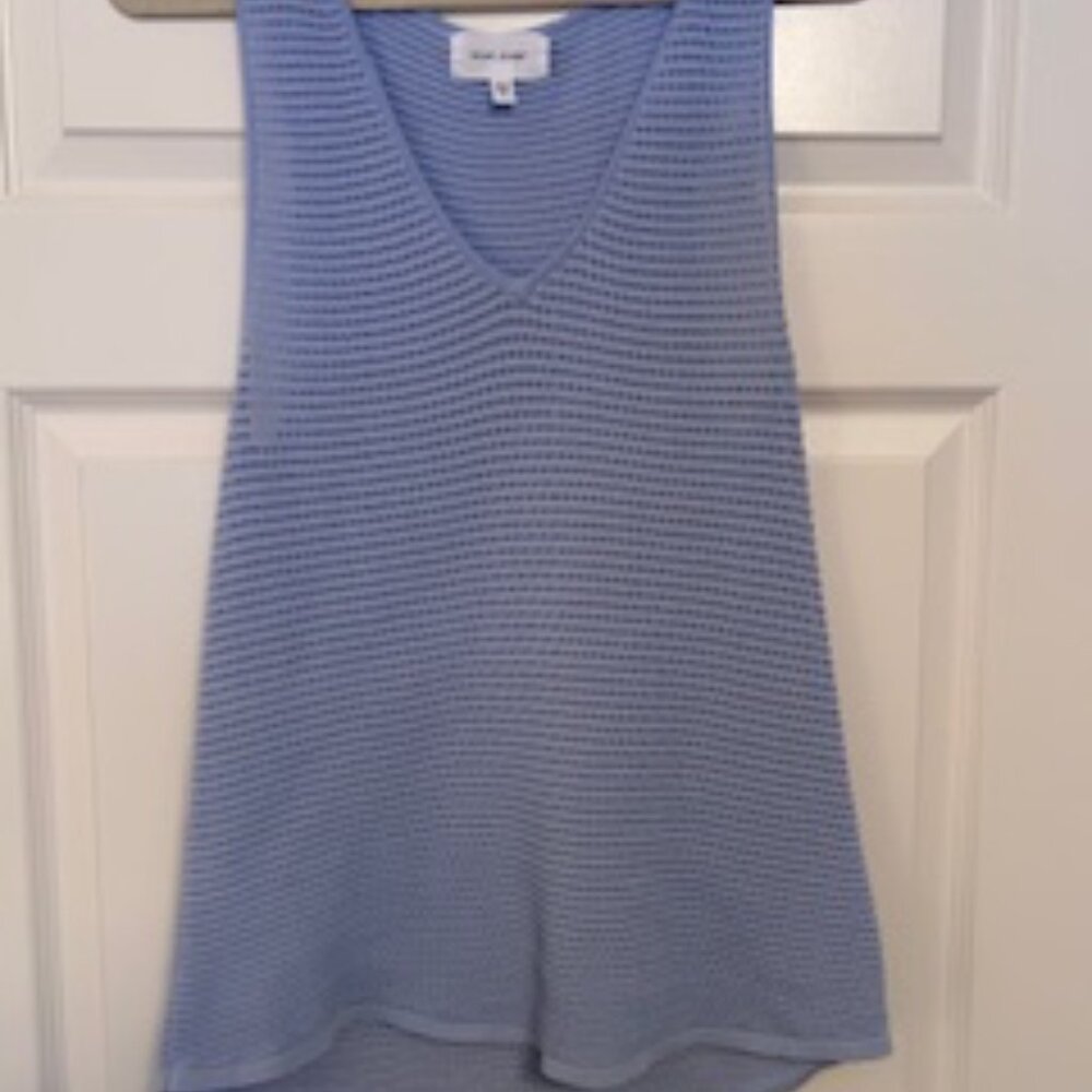 Dear John Willa V Neck Sweater Tank - Sz Small Periwinkle